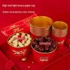 Youao Disposable Red Gold Foil Dinnerware Set
