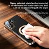 Luxury Business 360 Rotating Magnetic Leather Case for Samsung S26 Ultra S25 S24 S23 for Magsafe Shockproof Skin Feel Cover