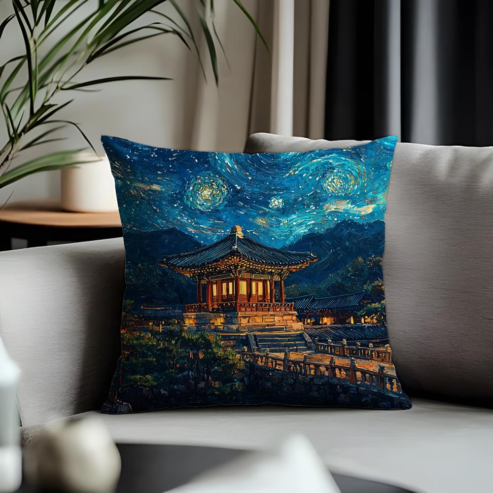 Fashion BBulguksa Templeer Cushion Cover Antidustmite Pillowcase Invisible Zipper Silky Short Plush Sofa Cushion Cover