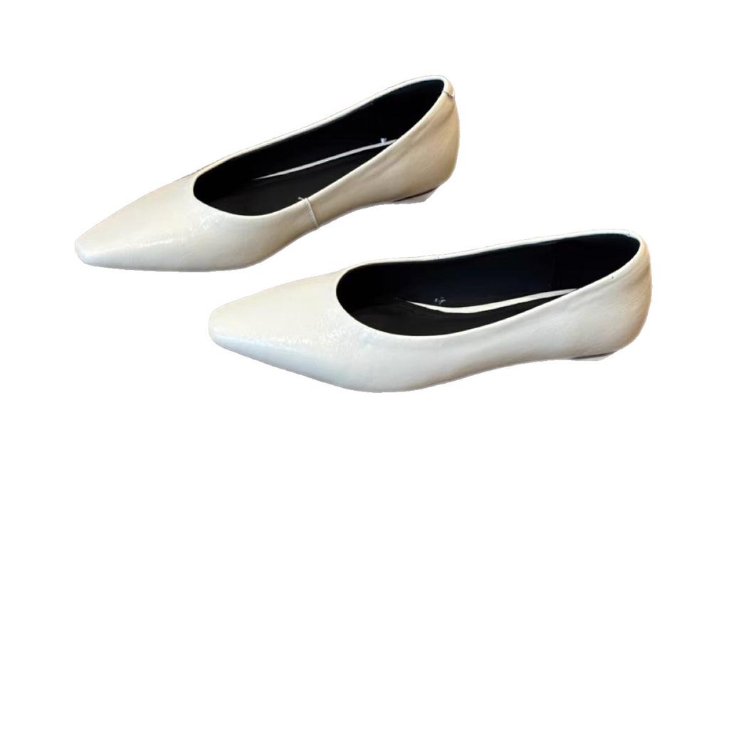 Soft Sheepskin Minimalist High-end Shallow Mouth Single Shoes Women's 2025 New Square Head Temperament Oil Wax Mary Jane Shoes