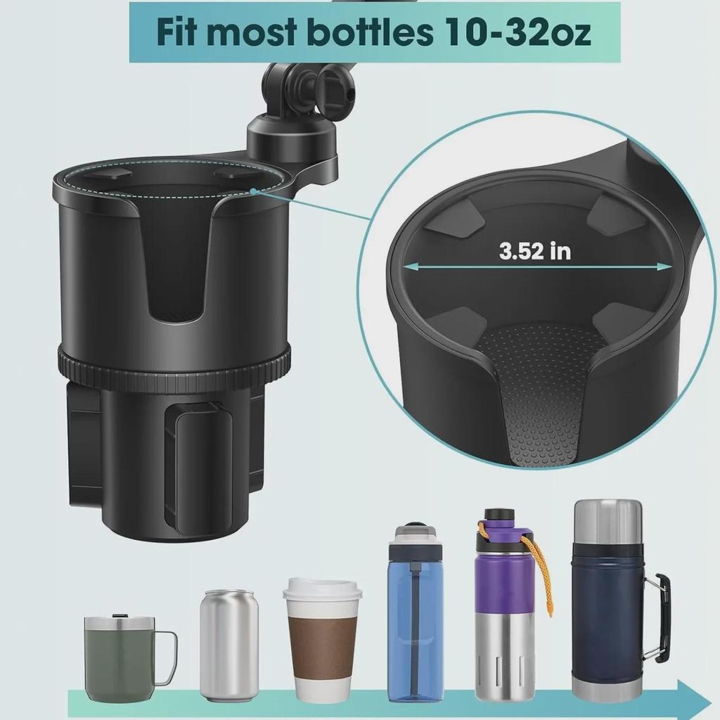 Magnetic Car Center Console Phone & Cup Holder Combo