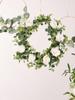 1.8M Artificial Flower Rose Wreath Eucalyptus Leaf Vine Eucalyptus Leaf Rose Vine for Home Garden Wedding Arch Decor Rattan