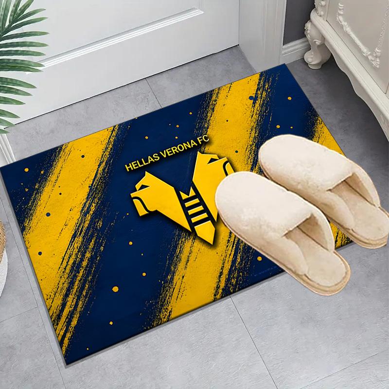 1PC Hellas-Verona Football Club Floor Mat for Living Room, Game Rooms, Office, Bedroom, Office Floor Mat Playful Design, Christmas fan gifts