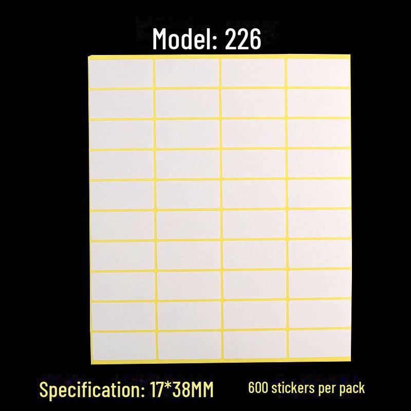 A5 Self-Adhesive Blank White Stickers for Printing and Handwriting Labels