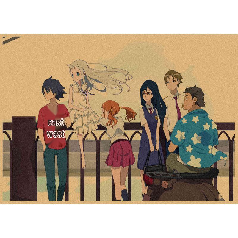 Flower Seen That Day Anime Kraft Paper Poster - Wall Decor