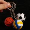 Volleyball Baseball Fun Keychains Car Pendant Key Ring Bag Pendant Ball KeyChain Key Holder