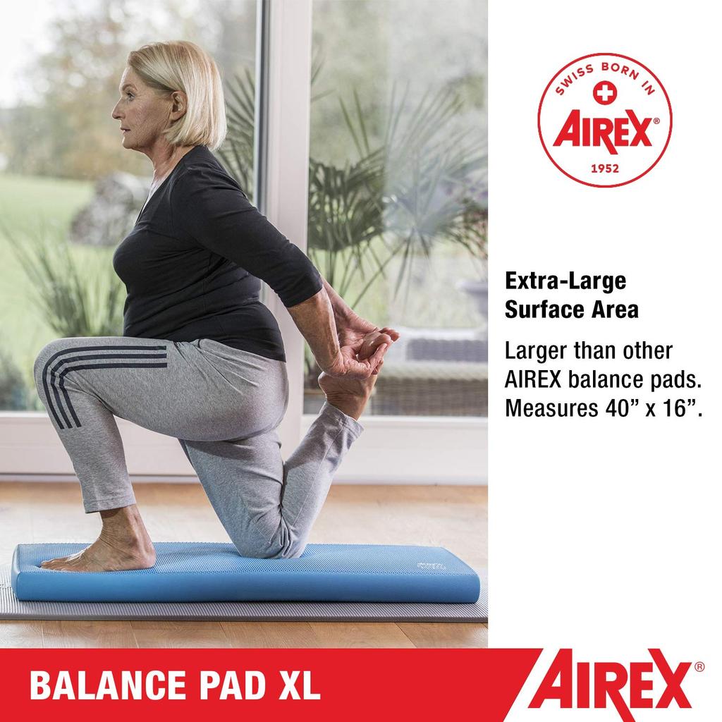 AIREX Balance Pad 60mm Charcoal Training Mat XL, Thick, Gray,