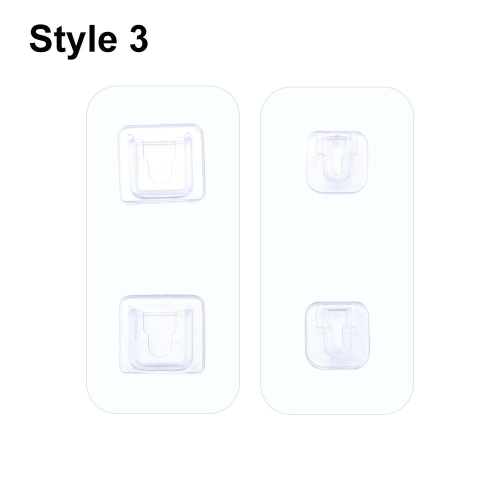 Seamless Punch-free Self-Adhesive Transparent Plug Fixer Plug Sticker Socket Holder