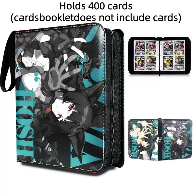 Anime Zenless Zone Zero Card Book with 4 Compartments Card Album Book Folder Anime Collections Zipper Cards Binder Holder Gift