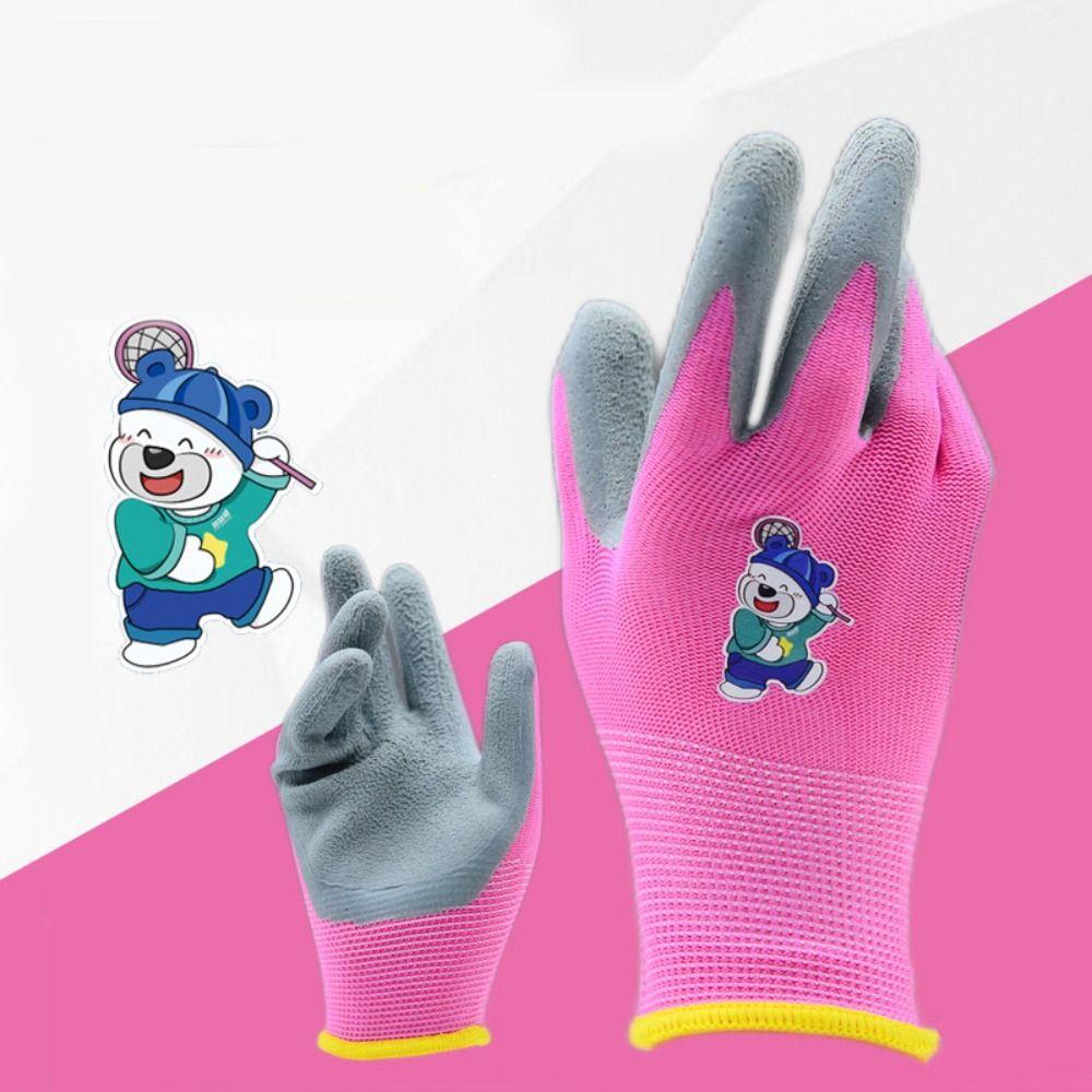 Durable Kids Gardening Glove Non-Slip Garden Glove Portable Work Gloves  Collect Seashells