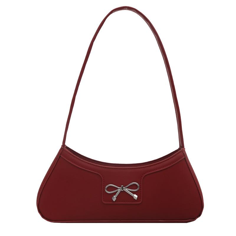 Women's Crescent Handbag - Multi-compartment Soft and Durable Fashion Shoulder Crossbody Bag Casual Fashion Chic Bow Decorative Commuter Bag