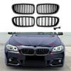 Для BMW 5 серии F10 F11 2011-2017 Высококачественная ABS Однорядная и Двухрядная Светодиодная Решетка Радиатора Передние Спортивные Решетки Глянцевый Черный