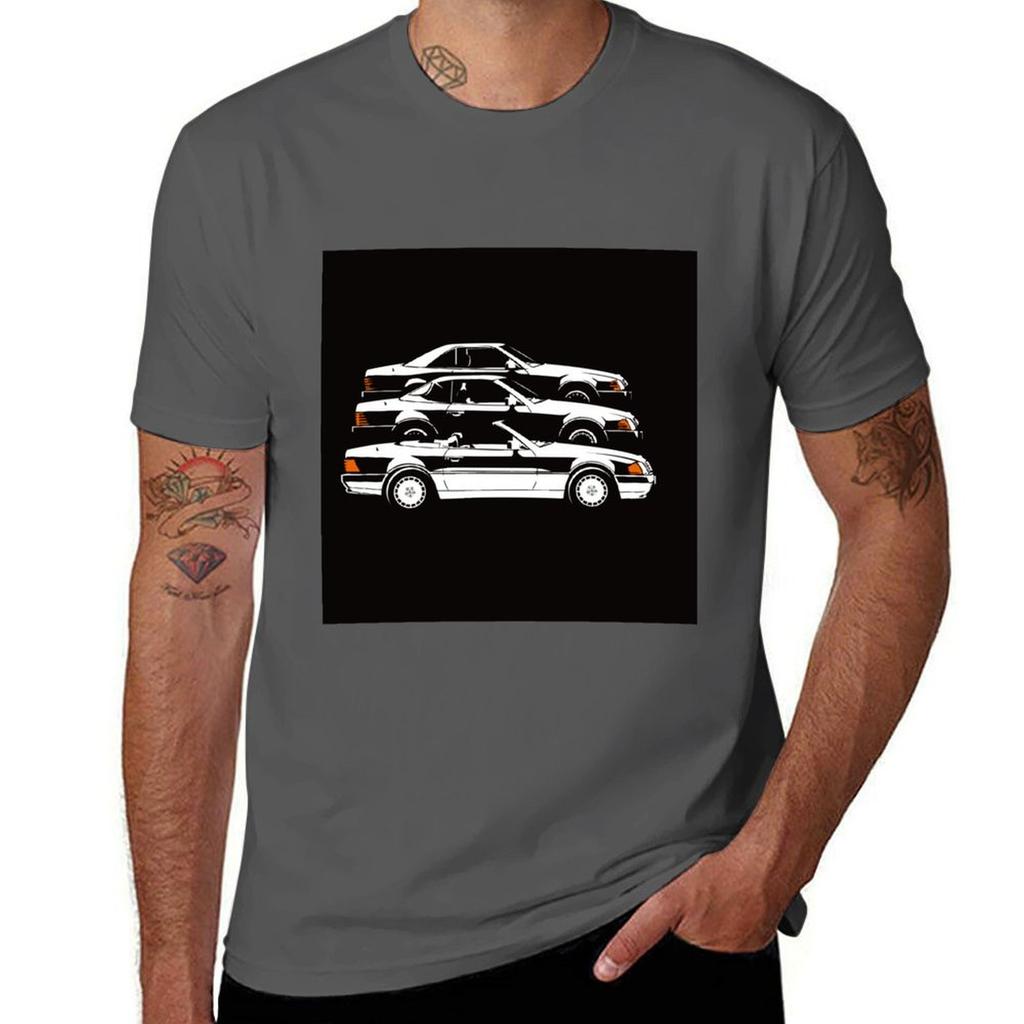 Car Tshirt Mb T R129 Anime Oversize Shirts Unisexs Shirts Graphic T