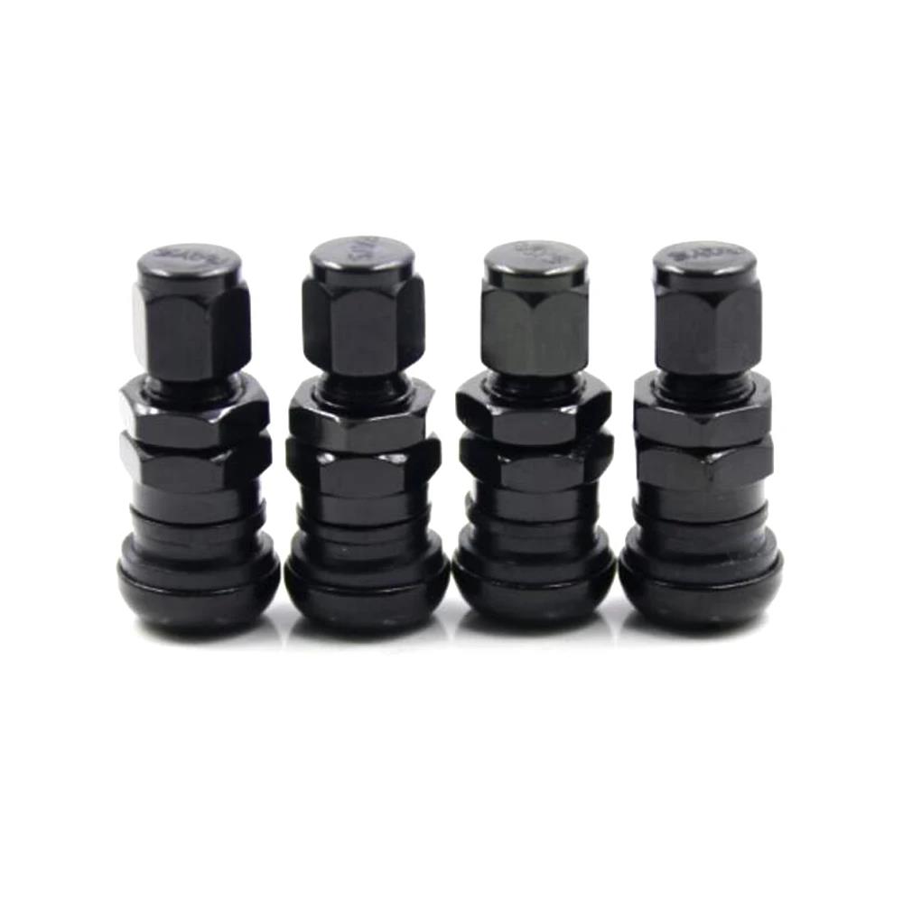 4Pcs Car Truck Motorcycle Valve Short Stems Metal Bolt Tire Valve Stem Kit with Dust Cap Stem Caps1