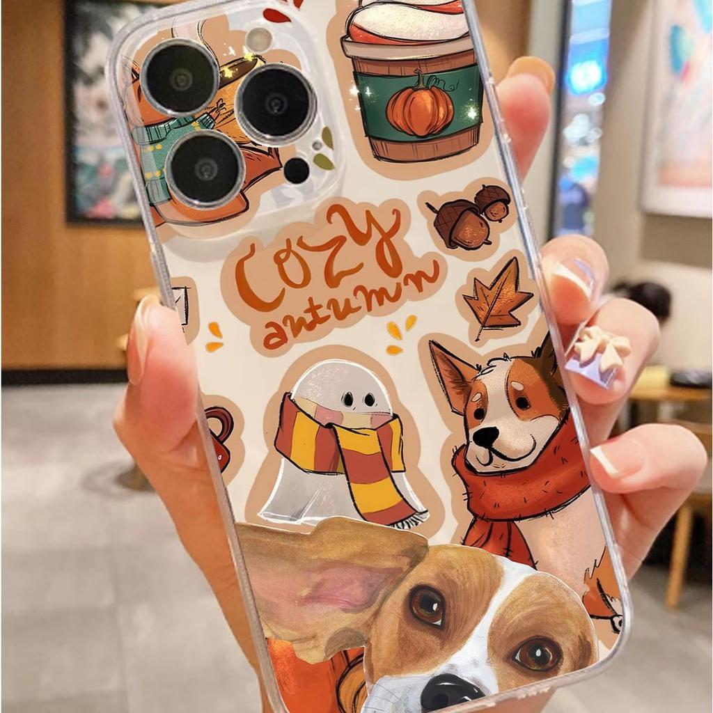 Прозрачный противоударный чехол Corgi для iPhone 14-17 Pro Max
