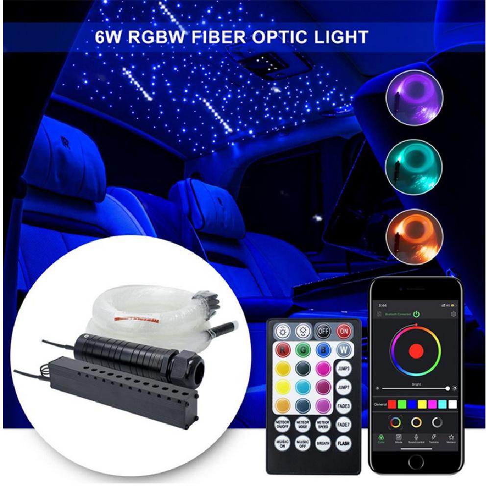 Набор светодиодных светильников "Звезды" для потолка 6 Вт RGBW с управлением по Bluetooth, звуком и радиочастотой, 210 шт. оптических волокон