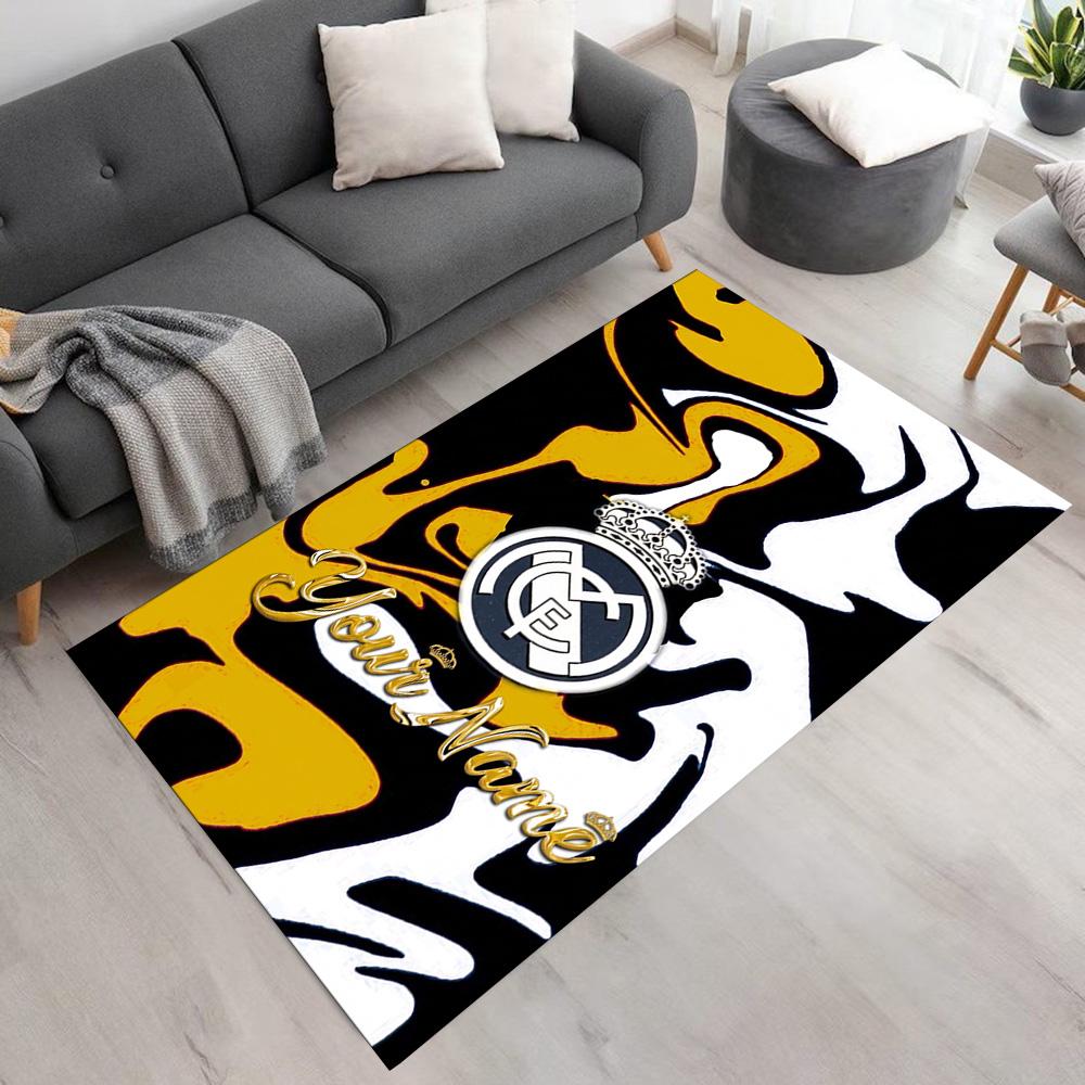 Real Madrid Club Customize Your Name Carpet Design for Dining Room Bedrooms Hallway Decorate room Anti-slip Rug Office home decor