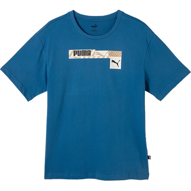New PUMA Sports Life Collection T Shirt Men's Blue 673441-17