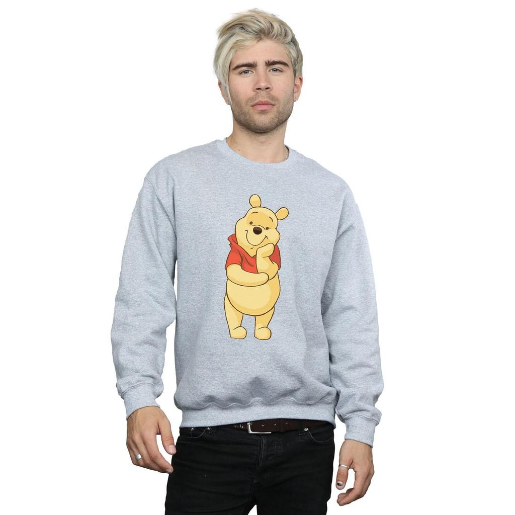 Disney Mens Winnie The Pooh Cute Sweatshirt