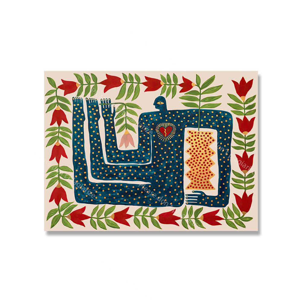 Древний Египет Красочный абстрактный постер в стиле бохо с изображением тигра, леопарда, настенные художественные принты, картины на холсте, декор для гостиной