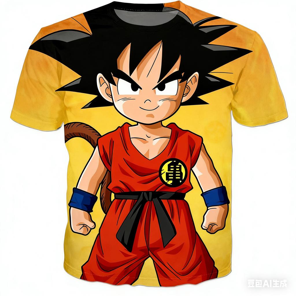 Японское Аниме Dragon Ball Z 3D Печать Милый Маленький Ребенок Гоку Желтый Драконий Шар Футболка Модные Детские Взрослые Косплей Топы Одежда
