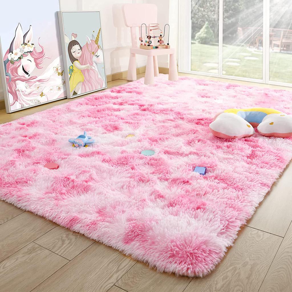 Soft & Fluffy Tie-Dye Carpet for Bedroom, Kids' Room, Dorm, and Classroom