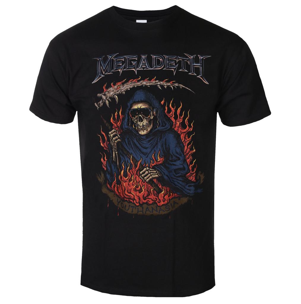 Yk Megadeth Graphic Cotton Tshirt Unisex Summer Short Sleeve Fashion Brand Tee Luxury Casual Vintage Tees