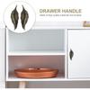 2pcs Leaf Shaped Cabinet Handle Zinc Alloy Retro Drawer Pull For Home Furniture Wine Cabinet Door Knob Decorative Handle