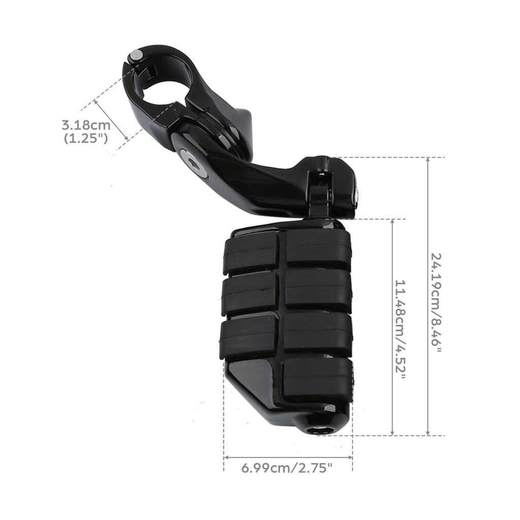 HUILI-JPHOME Short 32mm 1.25'' Universal Up Highway Foot Pegs Foot Pedals Footrest Honda Kawasaki