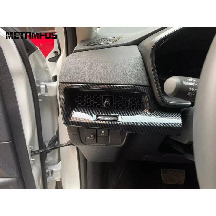 Для Honda CR-V CRV 2024 2025 Панель приборной панели центральной консоли из углеродного волокна Отделка вентиляционного отверстия кондиционера Автомобильные аксессуары