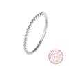 Simple Plain Twist Spiral Twisted Bead Couple Ring for Women Sterling Silver Valentine's Day Gift Jewelry Engagement Rings