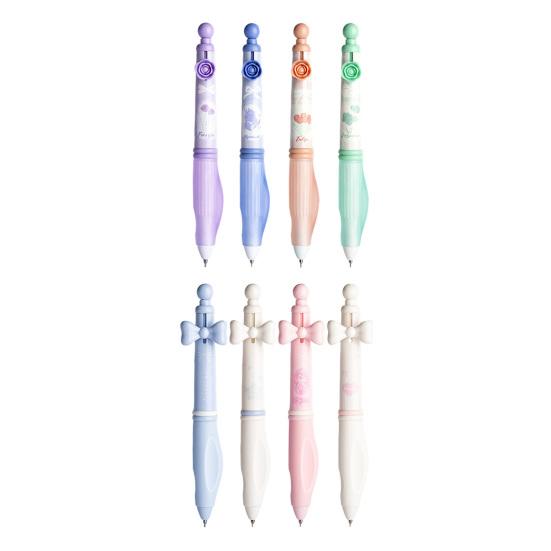 4 шт. шариковая ручка с возможностью заправки, выдвижная шариковая ручка со средним кончиком 0,5 мм, черная ручка с мягкой ручкой для детей и школьников