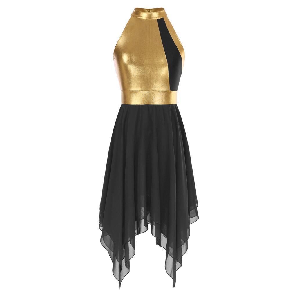 Женская одежда металлического цвета для литургического танца, халат для лирического танца, платья для поклонения