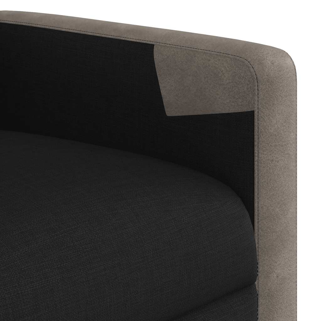 Electric Recliner Chair Black Fabric