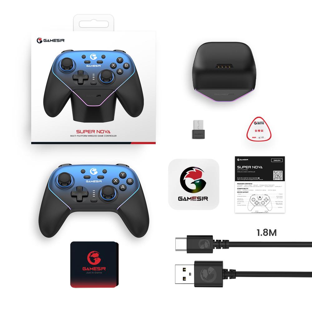 GameSir Super Nova Wireless Switch Controller with Charging Station Hall Effect Joystick for PC Nintendo Switch 2 Android Phone 1