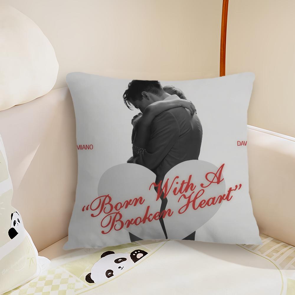 Певец Д-Дамиано Давид рожден с разбитым сердцем Изголовье для гостиной Спальня Офис Подушка Подушка Диван Подушка для сна Наволочка