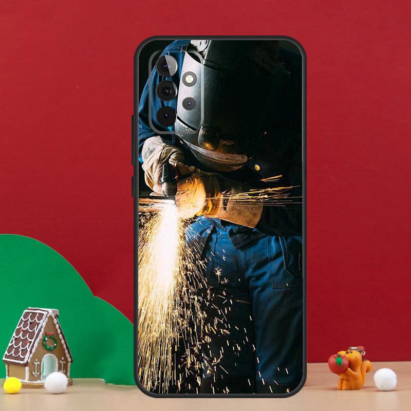 Welder Welding Hot Metal Worker Case For Samsung Galaxy A55 A52 A32 A12 A33 A06 A16 A26 A36 A56 A15 A53 A13 A34 A54 A14 A17
