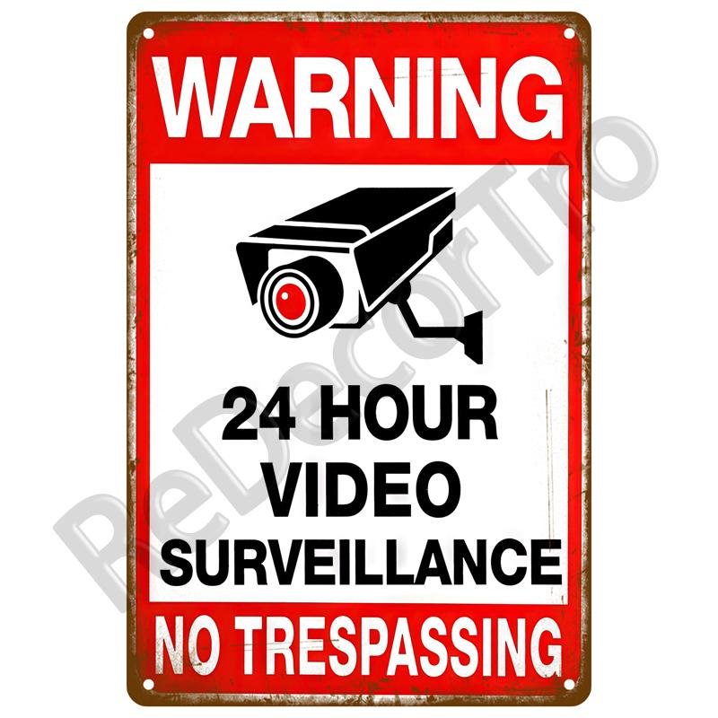 Metal Sign Decorative Wall Plate Art Beware Plaque Metal Vintage Decor Accessories Warning Danger Tin Sign Poster Caution Beware