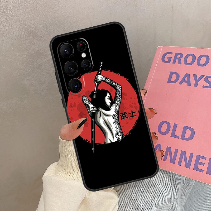 Японский Самурай Воин Чехол Для Samsung Galaxy S24 Ultra S20 S21 S22 S23 S25 Ultra S9 S10 Plus S25 FE Обложка Coque