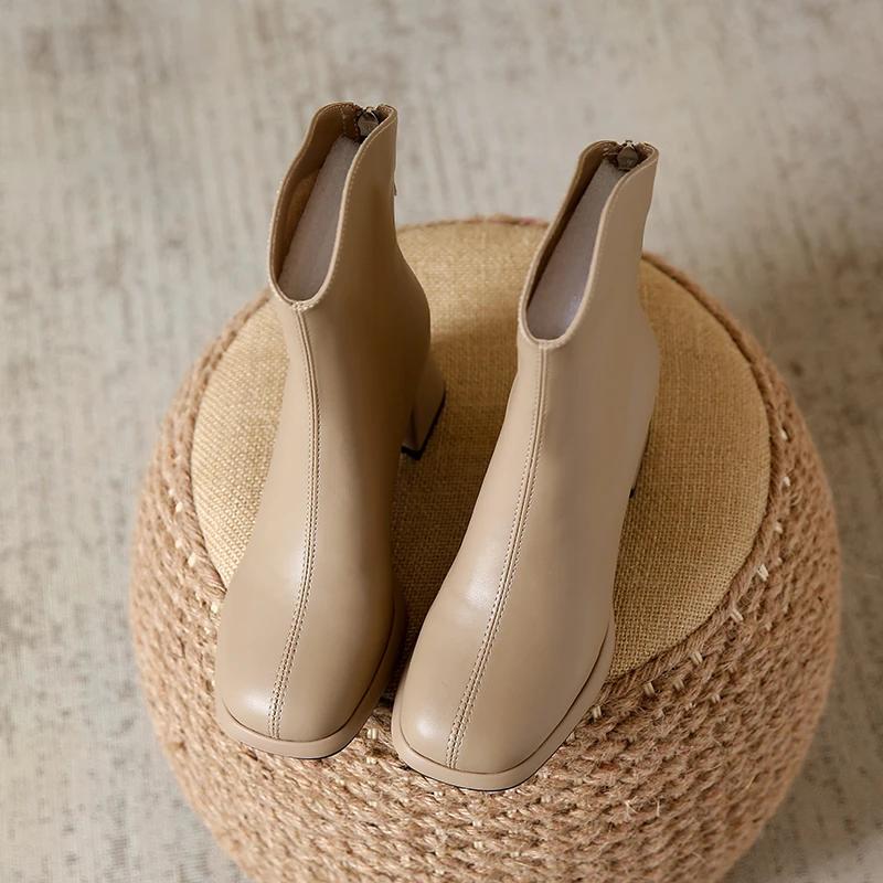 Fashion Plus Size 43 Women Victorian Ankle Boots Leather Lace Heel Shoes for Women Lace Up Spliced Fashion Ladies High Heels Woman Boots