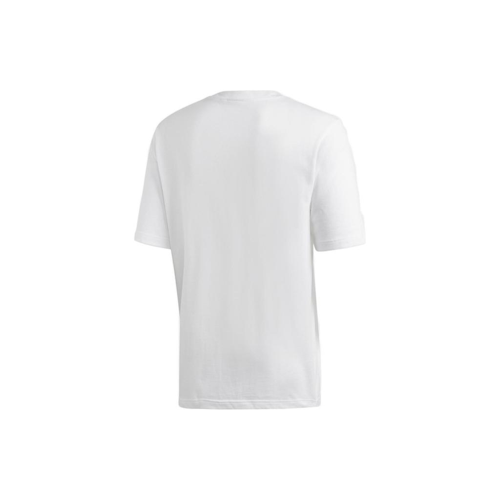 Adidas Originals Trefoil Outline Casual Comfort Crew Neck Short Sleeve T-Shirt Men Tops White DV1562