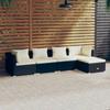 Day and Night - Day and Night 5-piece Garden Furniture Set and Black Synthetic Rattan Cushions