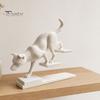 Трехмерная скульптура-лестница, 3D-печатная фигурка кошки/собаки, Скульптура животного на ступеньках, Многослойное произведение искусства в форме кошки/собаки, Художественное настольное украшение