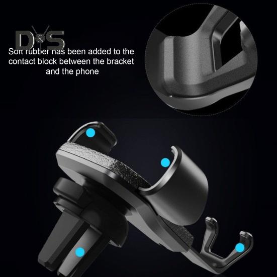 Car Phone Holder with Automatic Locking Arm Slot Air Vent Mount Stand for 4-7 Inch Smartphones Dashboard Cradle for All Smartphones