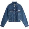 Vintage Classic Cotton Denim Jacket Women Jackets Denim-Blue 40WL793