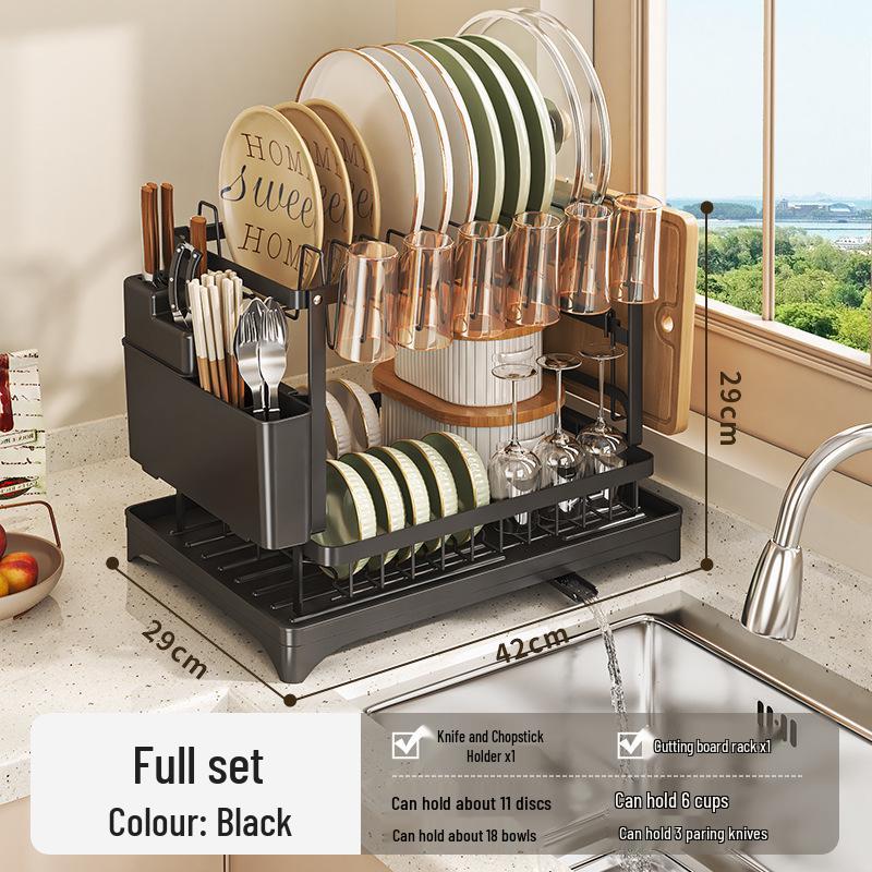 Multifunctional Kitchen Dish and Utensil Drying Rack