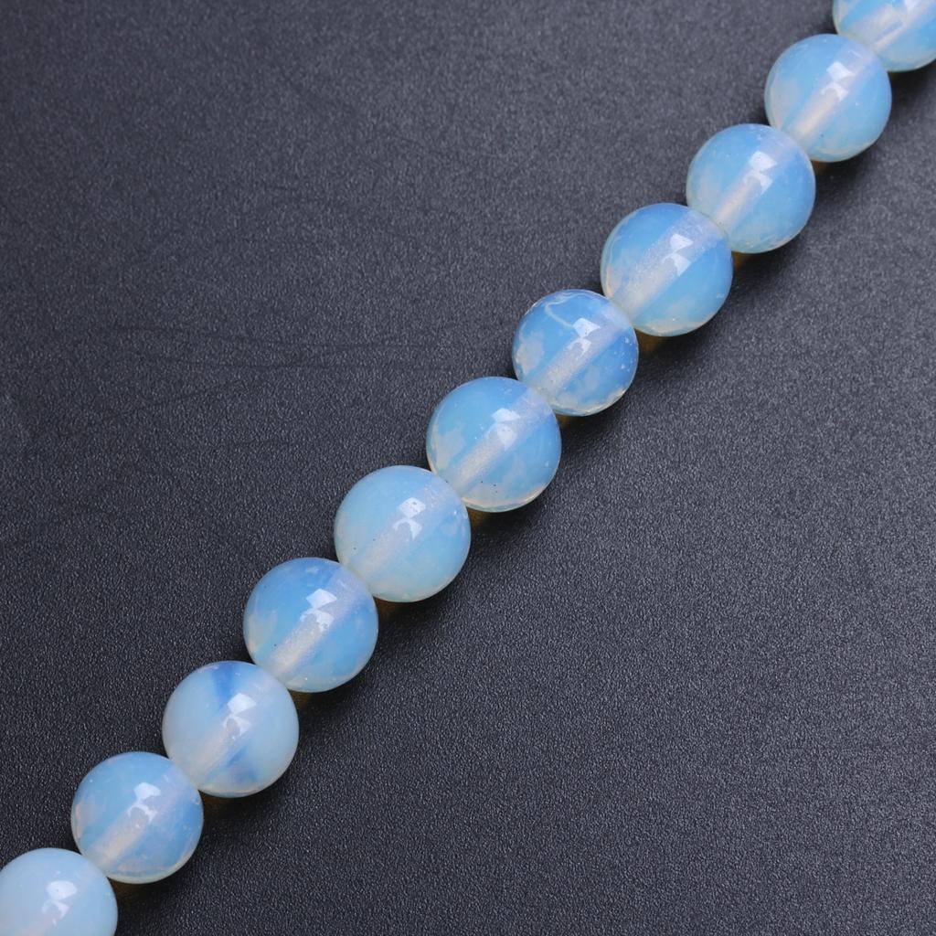 Creative Jewelry Making For Necklace Bracelet Round Charms Natural Opal Stone 4/6/8/10/12mm DIY Spacer Loose Beads