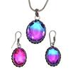 Tourmaline Set Gemstone Gift Wedding Party Bi-Color Pendant,Earring,Ring