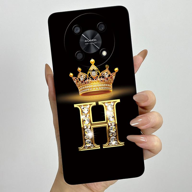 Для Huawei Nova Y90 (CTR-LX2) / Nova Y91 (STG-LX1) Модный Чехол для Телефона с Инициалами для Пары, Мягкий Силиконовый TPU Защитный Чехол