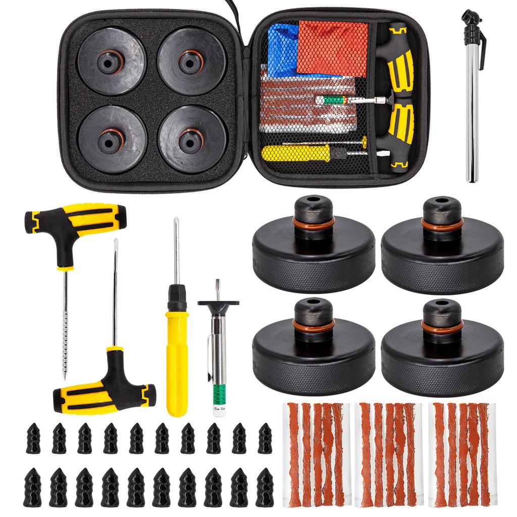 Rubber Lifting Jack Pad Axle Stand Adapter Pucks Tool Chassis For Tesla Model 3 S X Y Car Tire Repair Kit With Electric Pump